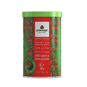 Îndulcitor pulbere Green Sugar, 300 g, Laboratoarele Remedia