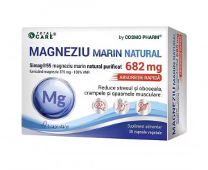 Magneziu marin natural 682mg, 30 capsule Cosmopharm