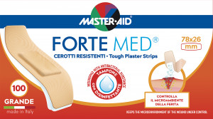 MASTER-AID Forte Med plasturi ultrarezistenti 78x26 mm x 100 buc