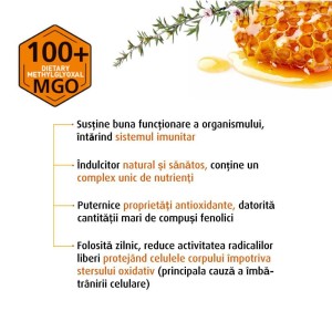 Miere de Manuka MGO 100+ naturala, 250 g, Noua Zeelanda - Img 2