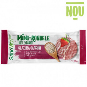 Minirondele orez capsuni x 24g