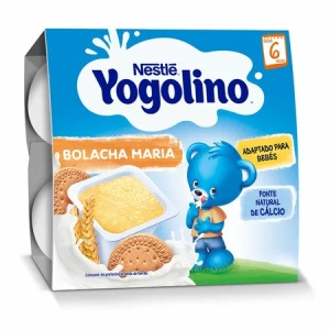 Nestle Gustare Din Gris Cu Lapte Si Biscuiti Yogolino, +6 Luni, 4x100g - Img 1