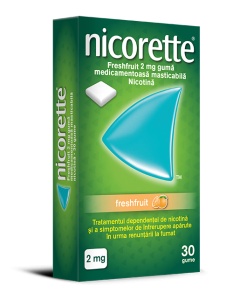 Nicorette Freshfruit 2 mg, 30 gume masticabile - Img 1