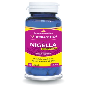 Nigella chimen negru, 60 capsule, Herbagetica