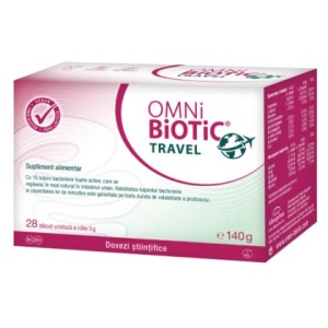 Omni Biotic Travel probiotice pentru calatorii fara griji, 28 plicuri