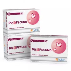 Pachet Profecund pentru femei, 3 x 30 comprimate, Hyllan