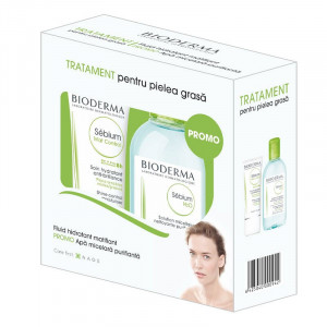 Pachet Sebium Mat Control, 30ml + Sebium H2O, 250 ml, Bioderma