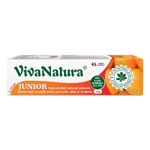 Pastă de dinți cu aromă de portocale GennaDent Junior, 80 ml, Vivanatura
