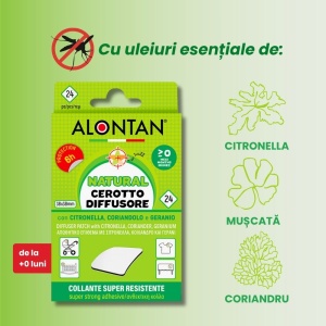 Plasturi Impotriva Tantarilor Alontan Natural, 24 bucati - Img 3