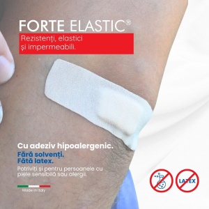 Plasturi rezistenți din pânză Forte Elastic Master-Aid, 2 mărimi, 20 bucăți