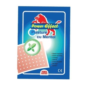 Power Effect Plasture Antireumatic cu Mentol, 12 x 18 cm