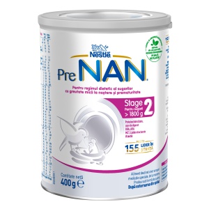 PreNAN Stage 2 Nestlé 400g – Formula Speciala pentru Prematuri si Sugari cu Greutate Mica - Img 2