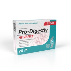 Pro Digestiv ADVANCE 25 000, 20 capsule – Balkan Pharmaceuticals - Img 1