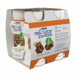 Resource 2.0 + Fibre cu aroma de cafea, 4 x 200 ml, Nestle - Img 1