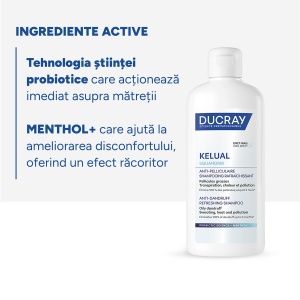 Șampon antimătreață cu efect răcoritor Kelual Squanorm, 400 ml, Ducray - Img 6