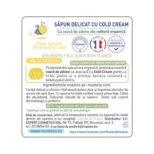 Săpun Delicat cu Cold Cream, 100 g, Mustela - Img 2