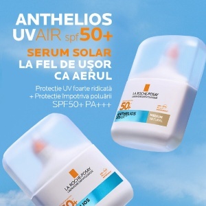 Serum de fata cu protectie solara SPF 50+ Nuanta Medium Natural Anthelios UVAir, 50 ml, La Roche-Posay - Img 6