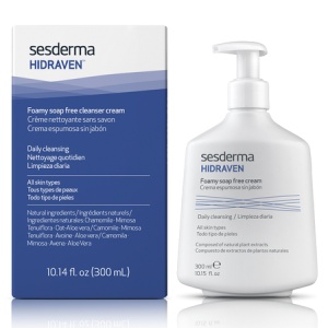 Spumă cremă fără săpun pentru curatarea fetei Hidraven, 300 ml, Sesderma