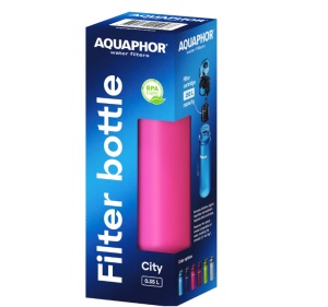Sticla filtranta Aquaphor City 350 ml, Visiniu, cu filtru inclus 150 L - Img 3