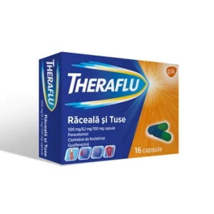 Theraflu răceală și tuse, 16 capsule, Haleon - Img 2