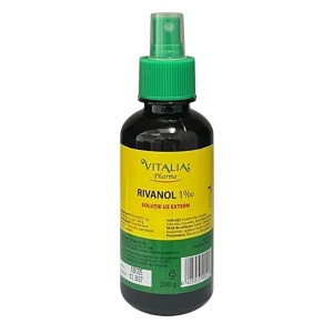 Vitalia Rivanol 0,1% Soluție cu Pulverizator, 200 g