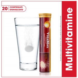 VitaMax Efervescent Multivitamine cu Ginseng Siberian, 20 comprimate efervescente, Perrigo - Img 2