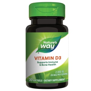 Vitamina D3 2000 UI Nature's Way, 30 capsule, Secom