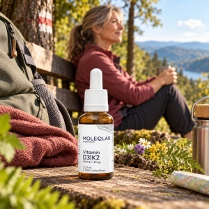 Vitamina D3 + K2 Lichid MoleQlar – 1000 UI D3 + 20 µg K2 | 20 ml - Img 2