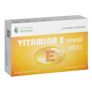 Vitamina E 400 UI, 30 capsule moi, Laboratoarele Remedia