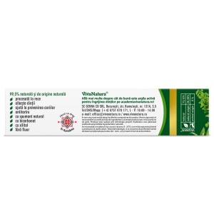 Vivanatura Herbal Activ Pastă de Dinți cu Argilă și Aloe Vera, 50 ml - Img 3