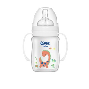 WEE BABY Biberon 150ml gura larga si maner 137 - Img 2
