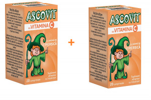 Ascovit 100mg x 20cp piersici 2 la pret 1