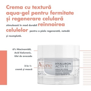Avene Hyaluron Activ B3 Aqua-Gel Crema Pentru Regenerare Celulara 50ml - Img 4