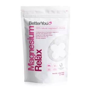 BetterYou Magnesium Relax fulgi de baie cu magneziu, trandafir si bergamota, 750 g