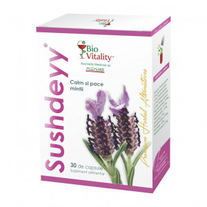 Calm si pace mintii Sushdeyy, 30 capsule, Bio Vitality - Img 2