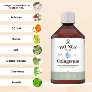 Colagenus colagen lichid hidrolizat Peptan, 500 ml, Faunus Plant - Img 2