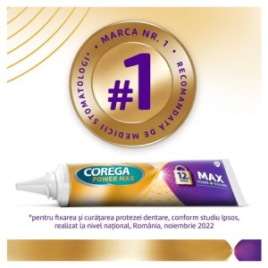 Crema adeziva pentru proteza dentara Corega Power Max Fixare + Sigilare, 70g - Img 2