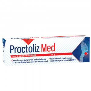 Crema antihemoroidala Proctoliz Med, 25 g, Fiterman Pharma