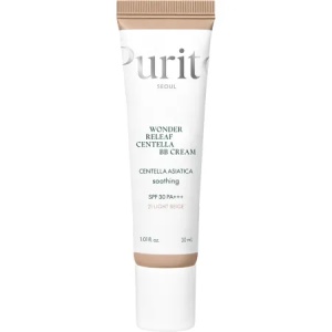 Crema BB multifunctionala cu SPF 30 PA+++ Nuanta 21 Light Beige Wonder Releaf Centella, 30 ml, Purito - Img 1