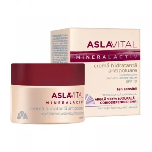 Crema hidratanta antipoluare SPF 10 Mineralactiv, 50 ml, Aslavital