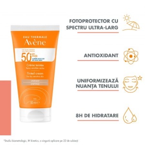 Crema Nuantatoare cu SPF 50+ Triasorb, Avene, 50 ml - Img 2