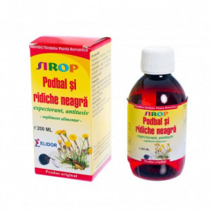 ELIDOR Sirop podbal&ridiche neagra diabetici x200ml