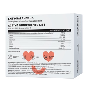 Enzime digestive pentru copii Enzy-Balance Junior Good Routine, 10 plicuri x 2.5 g, Secom - Img 2