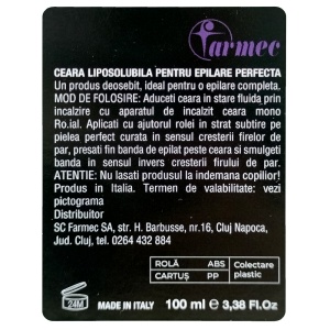 Farmec Rezervă Ceară Liposolubilă Roz pentru Epilare, 100 ml - Img 2