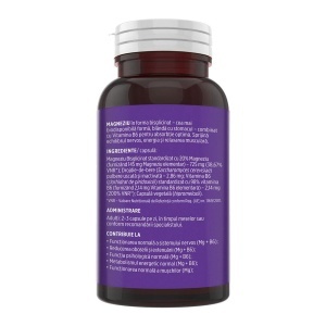 Faunus Magneziu Bisglicinat și Vitamina B6, 90 capsule vegetale - Img 2