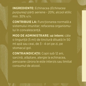 Faunus Tinctura de echinacea, extract hidroalcoolic, 200 ml - Img 7