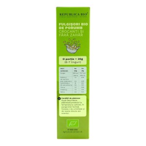 Fulgisori Bio de porumb crocanti fara zahar si fara gluten, 225g, Republica Bio - Img 2