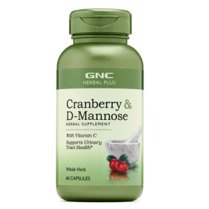 GNC Herbal Plus Merisor si D-Manoza + Vitamina C – 60 Capsule - Img 1