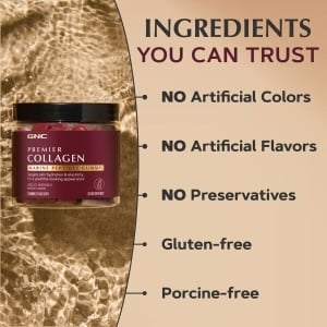 GNC Premier Collagen - Jeleuri cu colagen marin pentru piele si par, 90 bucati - Img 6