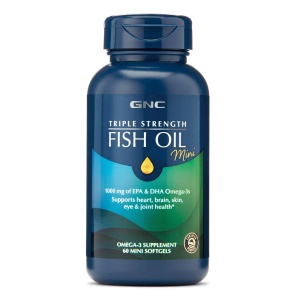GNC Triple Strength Fish Oil Mini, 60 capsule